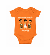 Chenda Melam Kids Romper - ORANGE - New Born (Chest 14")