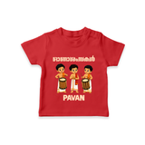 Chenda Melam Kids T Shirt - RED - 0-5 Months Old (Chest 17")