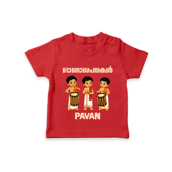 Chenda Melam Kids T Shirt - RED - 0-5 Months Old (Chest 17")