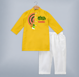 Kathakali Half Face Kurta - CHROME YELLOW - 3 - 6 Months Old (Chest 24", Kurta Length 14'', Waist 19", Pant Length 14")