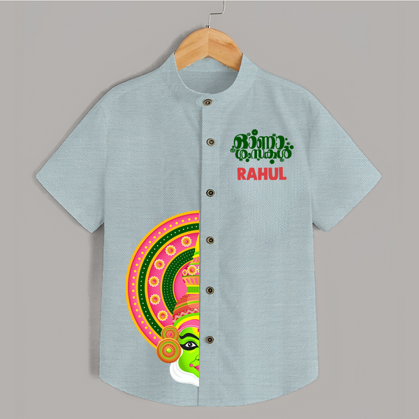 Kathakali Half Face Shirt - ARCTIC BLUE - 0 - 6 Months Old (Chest 23")