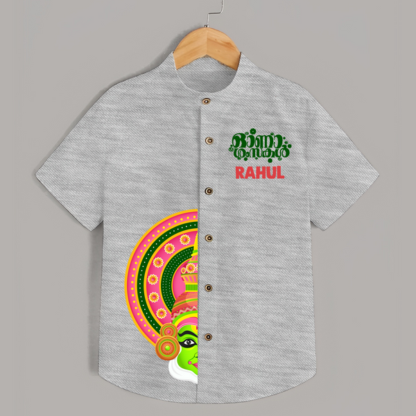 Kathakali Half Face Shirt - GREY - 0 - 6 Months Old (Chest 23")