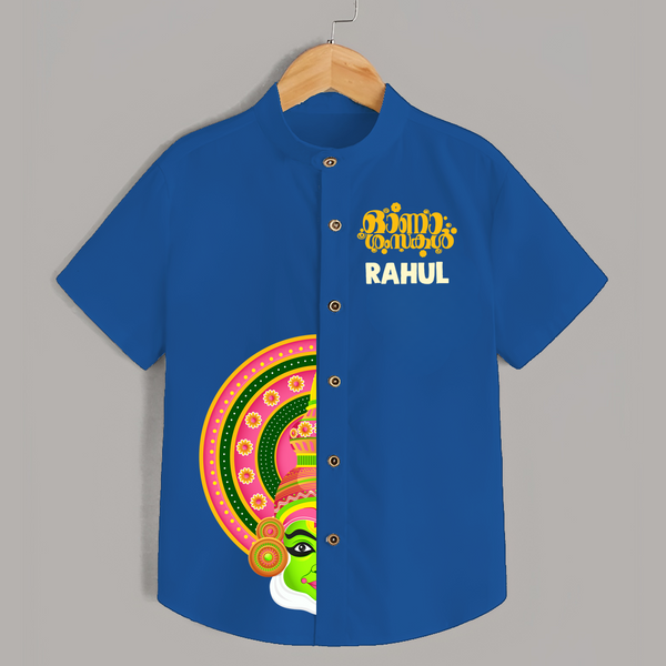 Kathakali Half Face Shirt - COBALT BLUE - 0 - 6 Months Old (Chest 23")