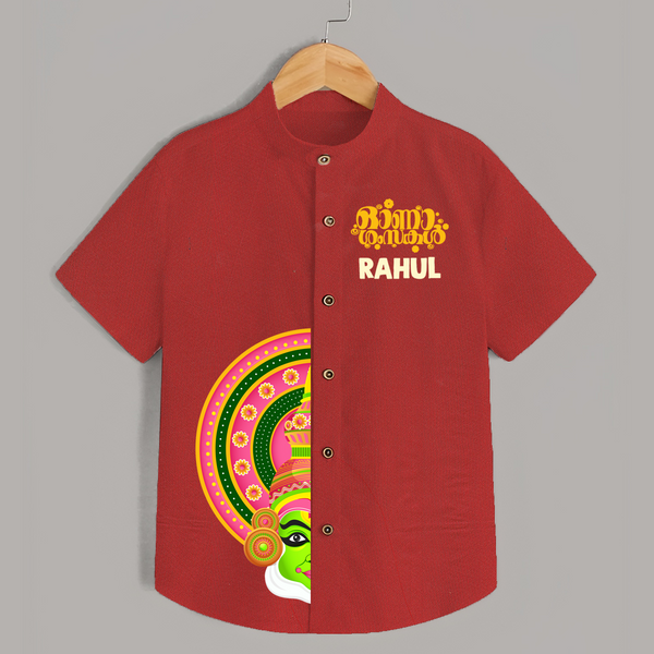 Kathakali Half Face Shirt - RED - 0 - 6 Months Old (Chest 23")