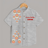 Kathakali Motif Trail Shirt - GREY - 0 - 6 Months Old (Chest 23")
