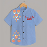 Kathakali Motif Trail Shirt - SKY BLUE - 0 - 6 Months Old (Chest 23")