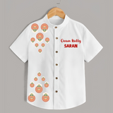 Kathakali Motif Trail Shirt - WHITE - 0 - 6 Months Old (Chest 23")