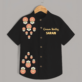 Kathakali Motif Trail Shirt - BLACK - 0 - 6 Months Old (Chest 23")