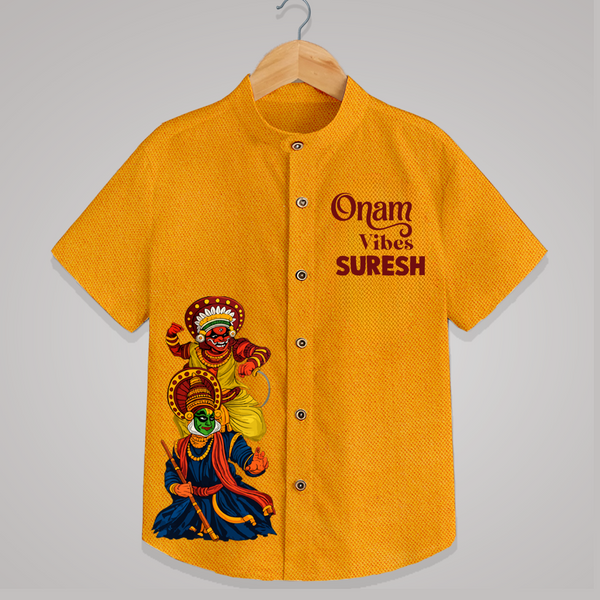 Kathakali & Theyyam Heritage Shirt - CHROME YELLOW - 0 - 6 Months Old (Chest 23")