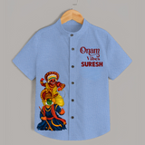 Kathakali & Theyyam Heritage Shirt - SKY BLUE - 0 - 6 Months Old (Chest 23")