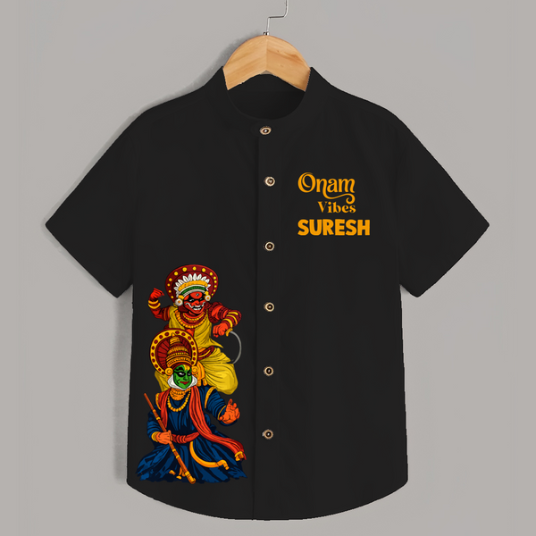 Kathakali & Theyyam Heritage Shirt - BLACK - 0 - 6 Months Old (Chest 23")