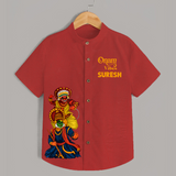 Kathakali & Theyyam Heritage Shirt - RED - 0 - 6 Months Old (Chest 23")