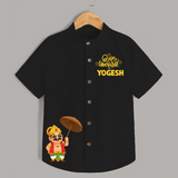 Mahabali Royal  Shirt - BLACK - 0 - 6 Months Old (Chest 23")