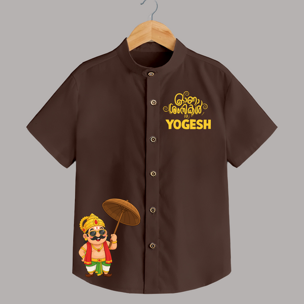 Mahabali Royal  Shirt - CHOCOLATE BROWN - 0 - 6 Months Old (Chest 23")