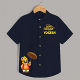 Mahabali Royal  Shirt - NAVY BLUE - 0 - 6 Months Old (Chest 23")