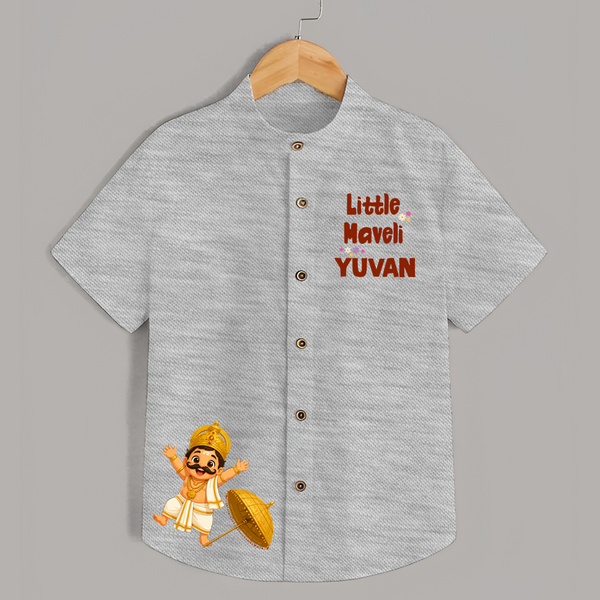 Little Maveli Shirt - GREY - 0 - 6 Months Old (Chest 23")