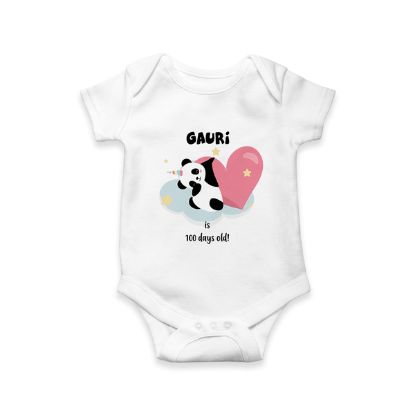 100 Days Old Onesie - Celebrate Your Baby's Special Milestone - Personalised Baby Romper With Name