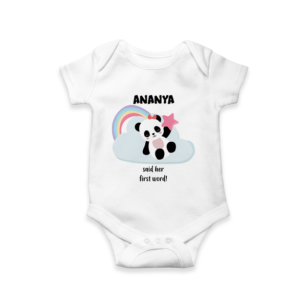 First Words Baby Personlaised Printed Onesie | Celebrate Your Baby's First Words