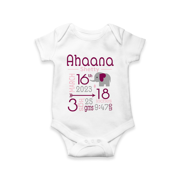 Name and Birth Stats Newborn Onesie: A Special Way to Honor Your Baby Girl's Arrival