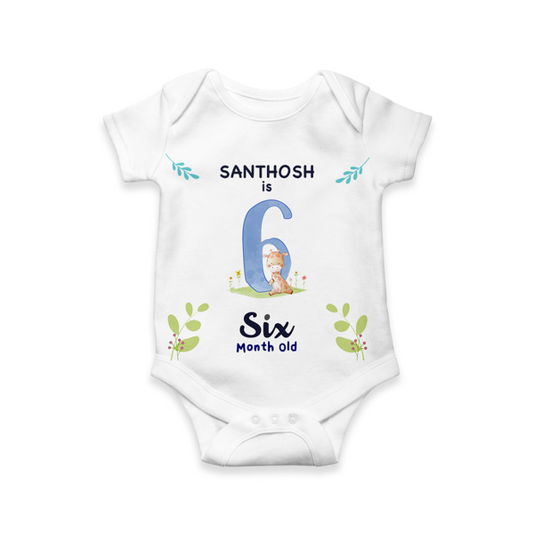 6th Month Birthday Printed Baby Onesies - Cute Animal Designs for Every Month
