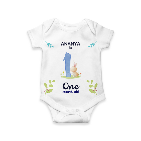1 Month Birthday Printed Baby Onesies - Cute Animal Designs for Every Month
