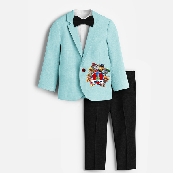 Paw Patrol Themed First Year Knitted Birthday Blazer - ARCTIC BLUE - 1 Year Old (Blazer - Chest 23"/Pant Length 17"/Pant Waist 21")