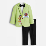 Paw Patrol Themed First Year Birthday Suit and Pant - PASTEL GREEN - 1 Year Old (Blazer - Chest 23"/Pant Length 17"/Pant Waist 21")