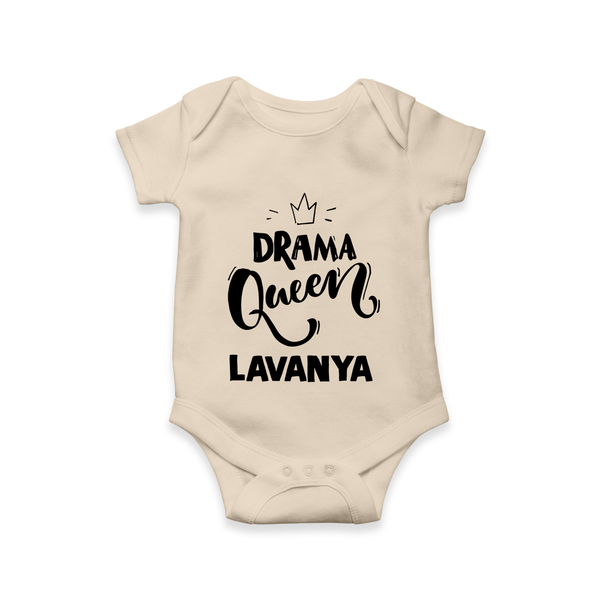 Drama Queen Personalized Romper - IVORY - New Born (Chest 14")