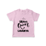 Drama Queen Personalized TShirt - BABY PINK - 0-5 Months Old (Chest 17")