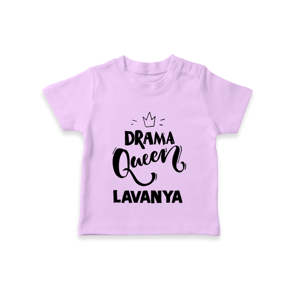 Drama Queen Personalized TShirt - LILAC - 0-5 Months Old (Chest 17")