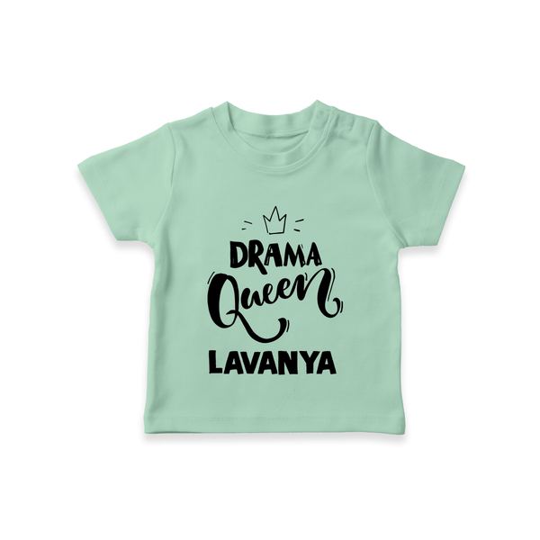 Drama Queen Personalized TShirt - MINT GREEN - 0-5 Months Old (Chest 17")