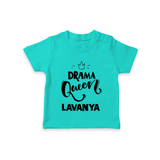 Drama Queen Personalized TShirt - TEAL - 0-5 Months Old (Chest 17")
