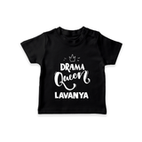 Drama Queen Personalized TShirt - BLACK - 0-5 Months Old (Chest 17")
