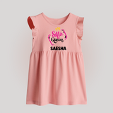 Selfie Queen Personalized Baby Frock - BABY PINK - 0 - 3 Months Old (Chest 17")