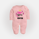 Selfie Queen Personalized Full Body Suit - BABY PINK - New Born (Chest 7.5")