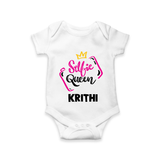 Selfie Queen Personalized Romper - WHITE - New Born (Chest 14")