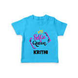 Selfie Queen Personalized TShirt - SKY BLUE - 0-5 Months Old (Chest 17")