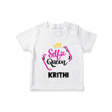 Selfie Queen Personalized TShirt - WHITE - 0-5 Months Old (Chest 17")