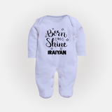 Born To Shine Personalized Full Body Suit - BABY BLUE - New Born (Chest 7.5")