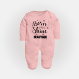 Born To Shine Personalized Full Body Suit - BABY PINK - New Born (Chest 7.5")