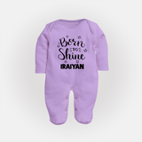 Born To Shine Personalized Full Body Suit - LILAC - New Born (Chest 7.5")