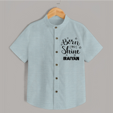 Born To Shine Personalized Shirt - ARCTIC BLUE - 0 - 6 Months Old (Chest 23")