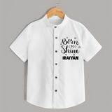 Born To Shine Personalized Shirt - WHITE - 0 - 6 Months Old (Chest 23")