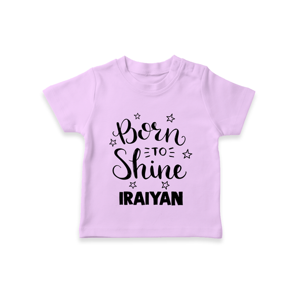 Born To Shine Personalized TShirt - LILAC - 0-5 Months Old (Chest 17")