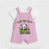 Lazy But Cute Personalized Dungaree - BABY PINK - 0 - 5 Months Old (Chest 18")