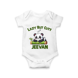 Lazy But Cute Personalized Romper - WHITE - New Born (Chest 14")