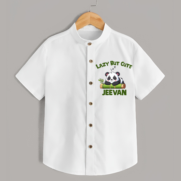 Lazy But Cute Personalized Shirt - WHITE - 0 - 6 Months Old (Chest 23")