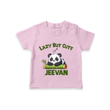 Lazy But Cute Personalized TShirt - BABY PINK - 0-5 Months Old (Chest 17")