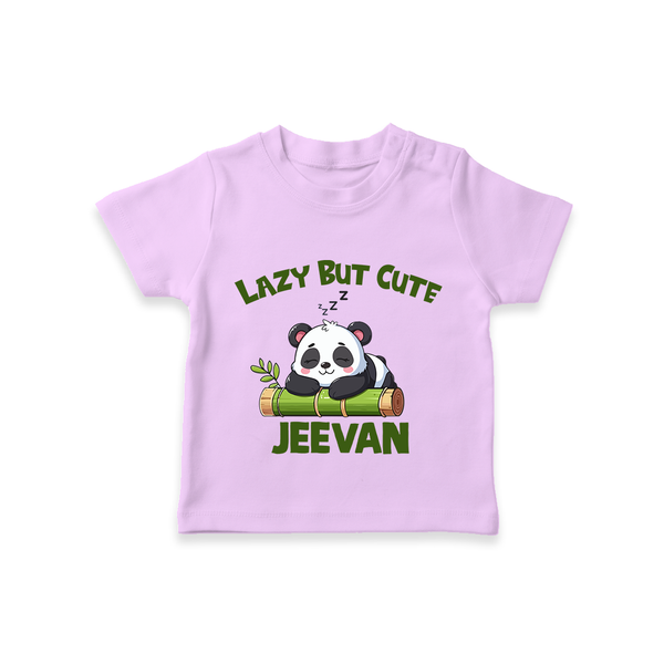 Lazy But Cute Personalized TShirt - LILAC - 0-5 Months Old (Chest 17")