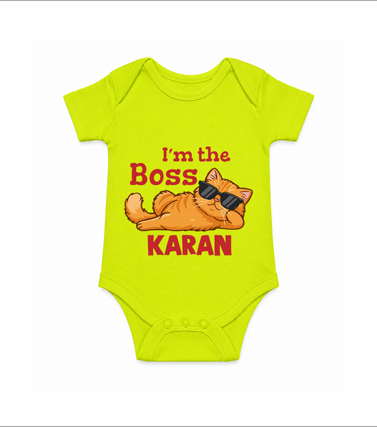 I'm The Boss Personalized Romper
